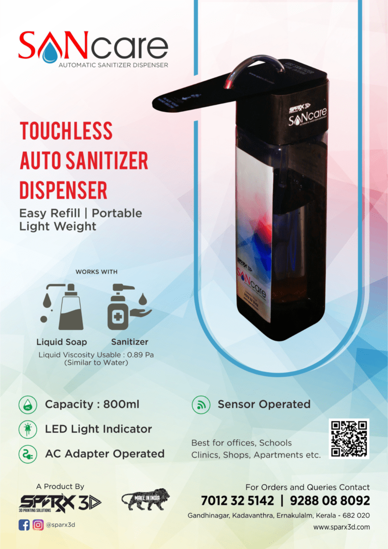 sparx3d sancare automatic hand sanitizer