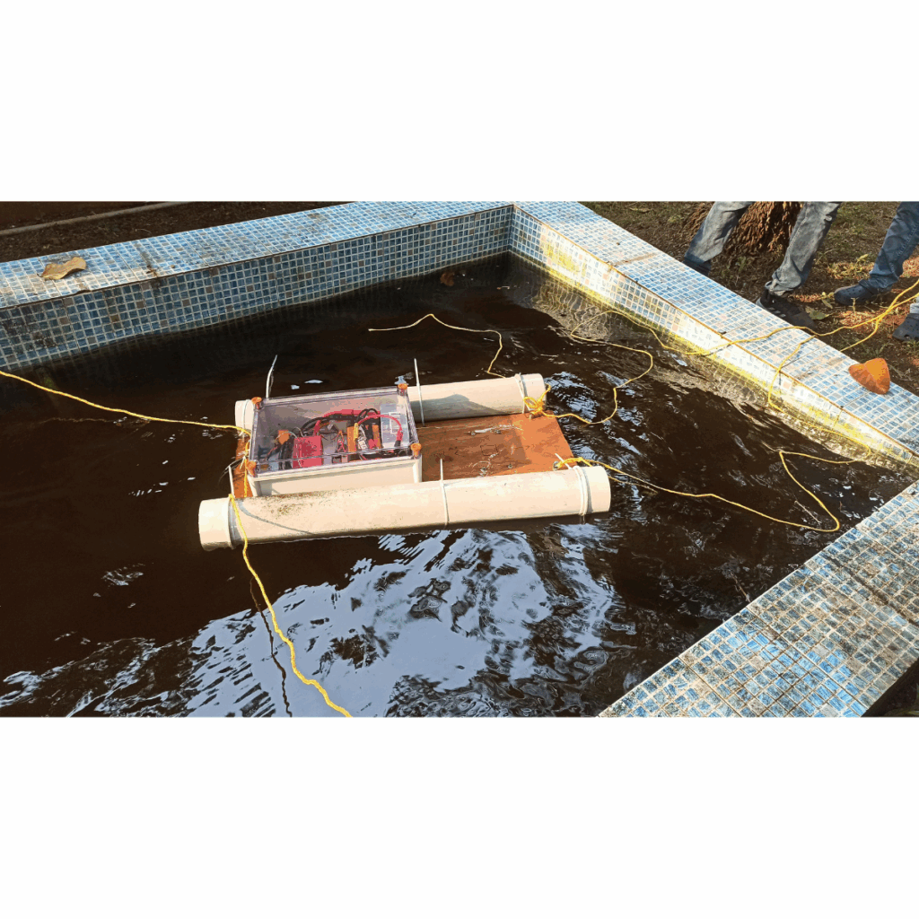 lectronics and motor layout of water ski prototype